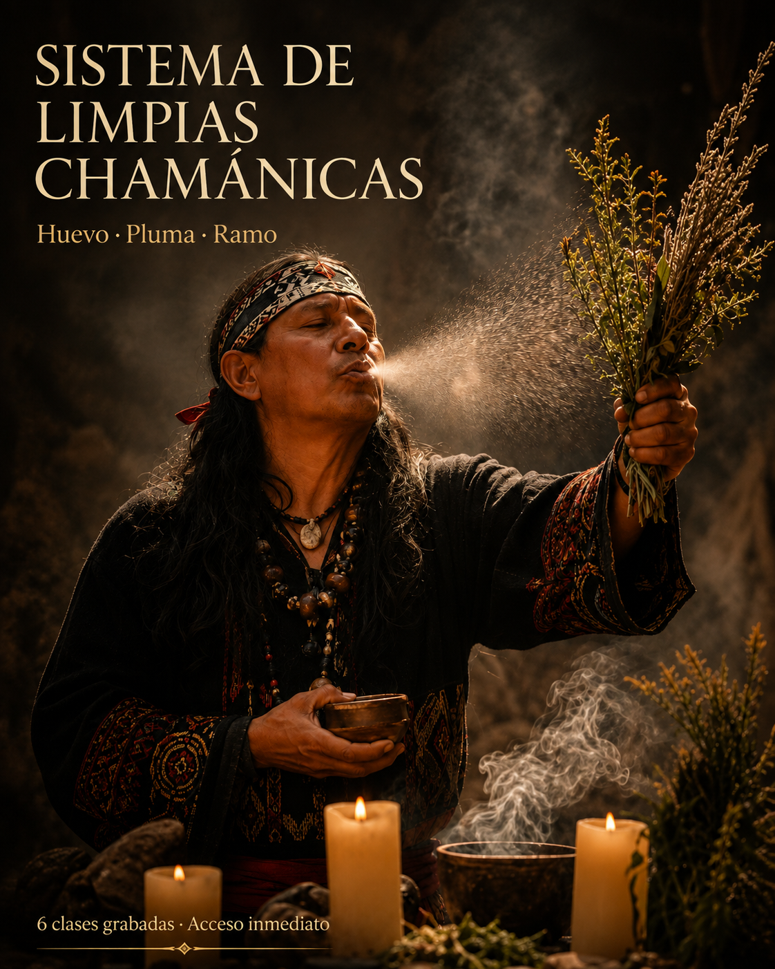 Sistema de Limpias Chamánicas · Huevo, Pluma y Ramo